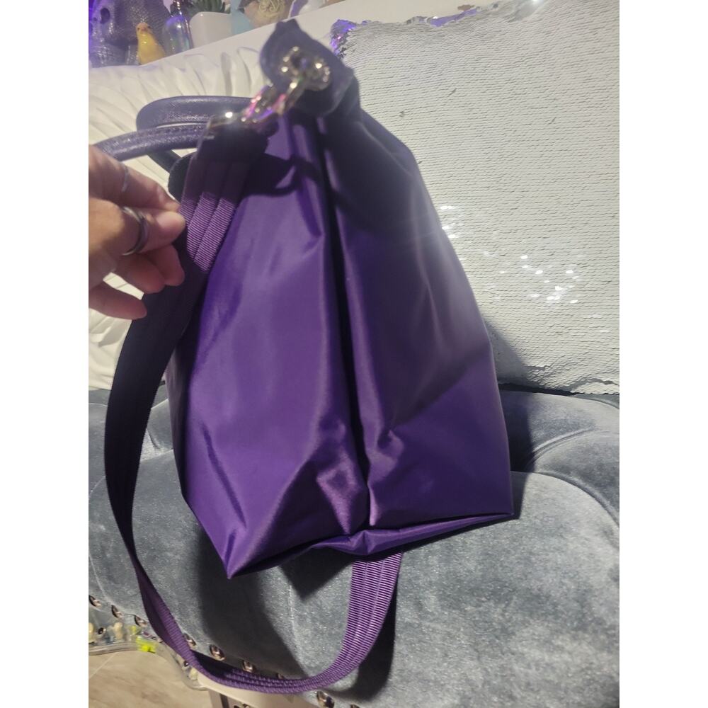 Auth LONGCHAMP Le Pliage Medium Nylon Purple w/ Original Strap ! - Picture 3 of 16